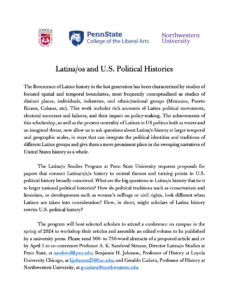 Latina/os and U.S. Political Histories Statement